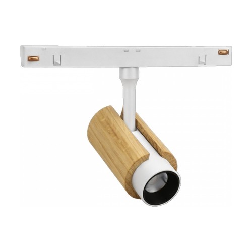 System Shift CCT Spot S Wood, 6W - 24°, wit, CCT switch, 48V, 35x140x178mm