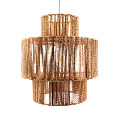 Bruine Ø40cm hanglamp - E27 fitting, 2m snoer, papierkoord