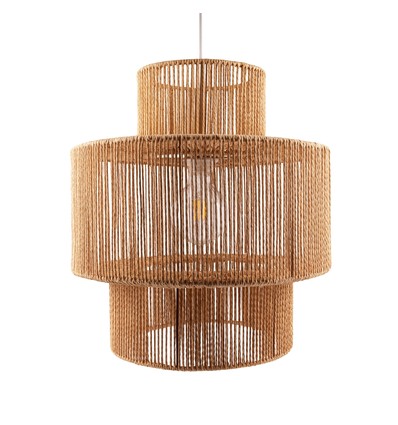 Bruine Ø40cm hanglamp - E27 fitting, 2m snoer, papierkoord