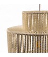 Beige Ø30cm hanglamp - E27 fitting, 2m snoer, gevlochten papiertouw