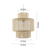 Beige Ø30cm hanglamp - E27 fitting, 2m snoer, gevlochten papiertouw