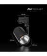 35W 3-fase LED spanningsrail spot - Zwart, 4000K, Cree chip, 6 jaar garantie