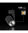 35W 3-fase LED spanningsrail spot - Zwart, 4000K, Cree chip, 6 jaar garantie