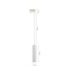 3-fase spanningsrail spot pendel - Wit, GU10, Ø5,5cm, exclusief lichtbron