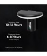 2W LED solcelle tuinlamp met sensor - IP54, 3000K, zwart