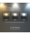 12W LED sensorlamp, CCT - 3 lichtkleuren, PIR-sensor, 6 jaar garantie, Cree, rond, wit