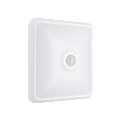12W LED sensorlamp, CCT - 3 lichtkleuren, PIR-sensor, 6 jaar garantie, Cree, vierkant, wit