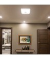12W LED sensorlamp, CCT - 3 lichtkleuren, PIR-sensor, 6 jaar garantie, Cree, vierkant, wit