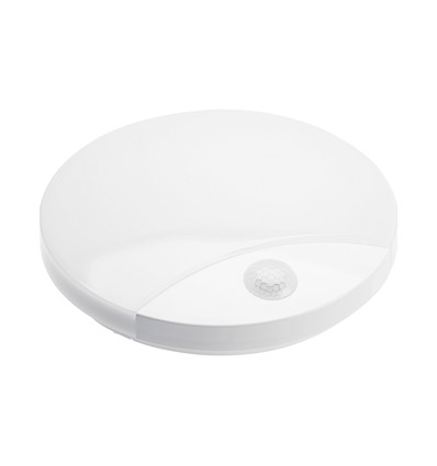 V-Tac 15W LED buitenwandlamp met sensor - Rond, wit, Cree chip, CCT