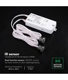 V-Tac 2-in-1 dubbele IR-sensor - Max 1000W LED, aan/uit bij deur of handbeweging