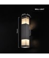 V-Tac 2xGU10 wandlamp met op/neer licht - IP44 buiten, zwart