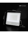 200W LED schijnwerper - 185lm/W, Cree chip, zwarte behuizing, 6 jaar garantie