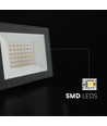 V-Tac 30W Slimline LED schijnwerper - Zwarte behuizing, 4000K