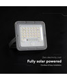 V-Tac LED solcellevarianten projector met PIR-sensor - 150lm/W, IP65, 6000K
