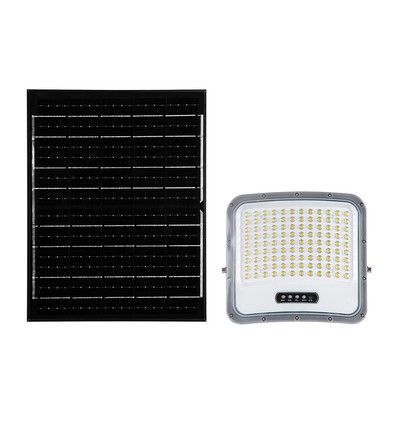 20W LED schijnwerper met zonnepaneel - IP65, zwart, 3-in-1, buiten