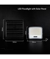 V-Tac 25W LED schijnwerper met zonnepaneel - IP65, zwart