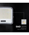 V-Tac 25W LED schijnwerper met zonnepaneel - IP65, zwart