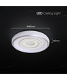 V-Tac 2x30W dimbare LED plafond - Inclusief afstandsbediening, 3-in-1 CCT, wit