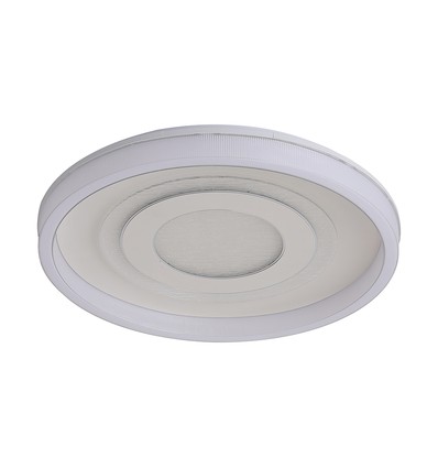 V-Tac 2x40W decoratieve LED plafondlamp - Dimbaar, 3-in-1, afstandsbediening, wit