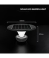 V-Tac 20W Lotus LED solcelle tuinlamp - LiFePO4 batterij, 6000mAh, 3-in-1