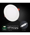 18W rond LED inbouwpanel - CCT 3-in-1, Cree chip, 6 jaar garantie