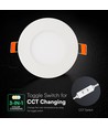 V-Tac 3W rond LED mini inbouwspot - CCT, Cree chip, 6 jaar garantie