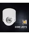 V-Tac 12W LED opbouwspot CCT - IP44, wit, Cree chip