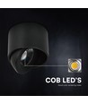 12W LED opbouwspot - IP44, zwart, CCT, Cree chip