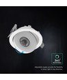 V-Tac 12W LED COB downlight CCT - IP44, Cree chip, wit