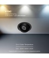 V-Tac 12W CCT LED downlight - IP44, zwart, Cree chip