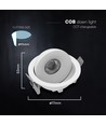 V-Tac 18W COB LED downlight - IP44, CCT, Cree chip, wit, 6 jaar garantie