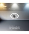 V-Tac 18W COB LED downlight - IP44, CCT, Cree chip, wit, 6 jaar garantie