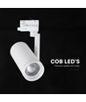 V-Tac 30W 3-fase CCT spanningsrail spotlight - Zoombaar 25°-50°, wit