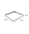 Hoog frame voor 60x60 LED paneel - Snelle montage, zonder zichtbare schroeven, witte rand, 65mm hoog