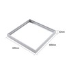 Frame voor 60x60 LED paneel - Snelmontage, kunststof hoeken, witte rand, 62mm hoog