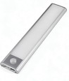 20cm 1,5W LED kastlamp met sensor - Zilver, oplaadbaar, IP20