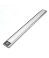 40cm 2W LED kastverlichting met sensor - Zilver, oplaadbaar, IP20
