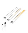 40cm 2W LED kastverlichting met sensor - Zilver, oplaadbaar, IP20