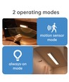 40cm 2W LED kastverlichting met sensor - Zilver, oplaadbaar, IP20