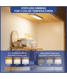 40cm 2W LED kastverlichting met sensor - Zilver, oplaadbaar, IP20