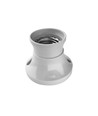 E27 fitting, wandmontage, rechte bodem - Bakeliet, wit
