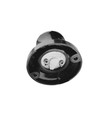 E27 fitting, wandmontage, rechte bodem - Bakeliet, zwart