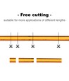 5m 8W/m COB-LED strip Anycut RA90 - 24V DC, 400 LED per meter, 5mm breed, 1m kabel