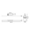 30/28/25W 3-fase LED stroomrail - 60 cm, Wit