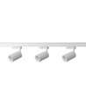 3-Fase BASIC spanningsrail set - 1m, Wit, 3-Spot, GU10, zonder lichtbron