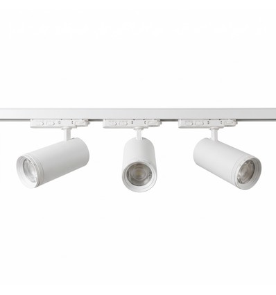 3-Fase ZoomCCT railsysteem - 1m, Wit, 3 spots, incl. lichtbron