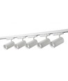 3-Fase ZoomCCT spanningsrail set - 2m, Wit, 5 spots, incl. lichtbron