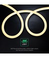 16W/m 360° ronde Neon Flex LED strip - 24V, Ø25mm, 2700K