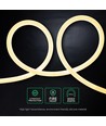 16W/m 360° ronde Neon Flex LED strip - 24V, Ø25mm, 2700K