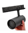 3-Fase ProCCT spanningsrail set - 2m, zwart, 5 spots, incl. lichtbron